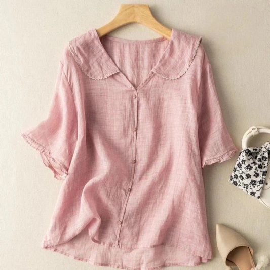 Hanne™ - Bluse i mykt lin