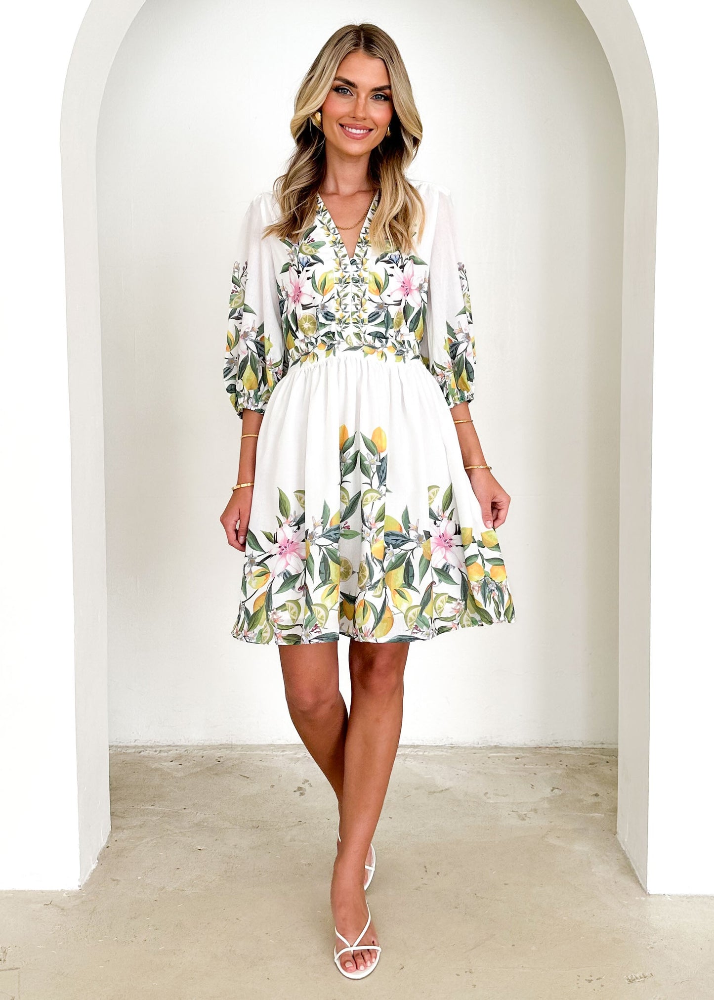 Clara™ - Blomstret sommerminikjole