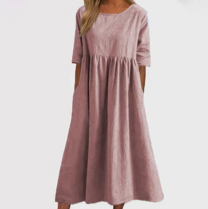 Annie™ – Hverdagskjole med Rund Hals for Kvinner